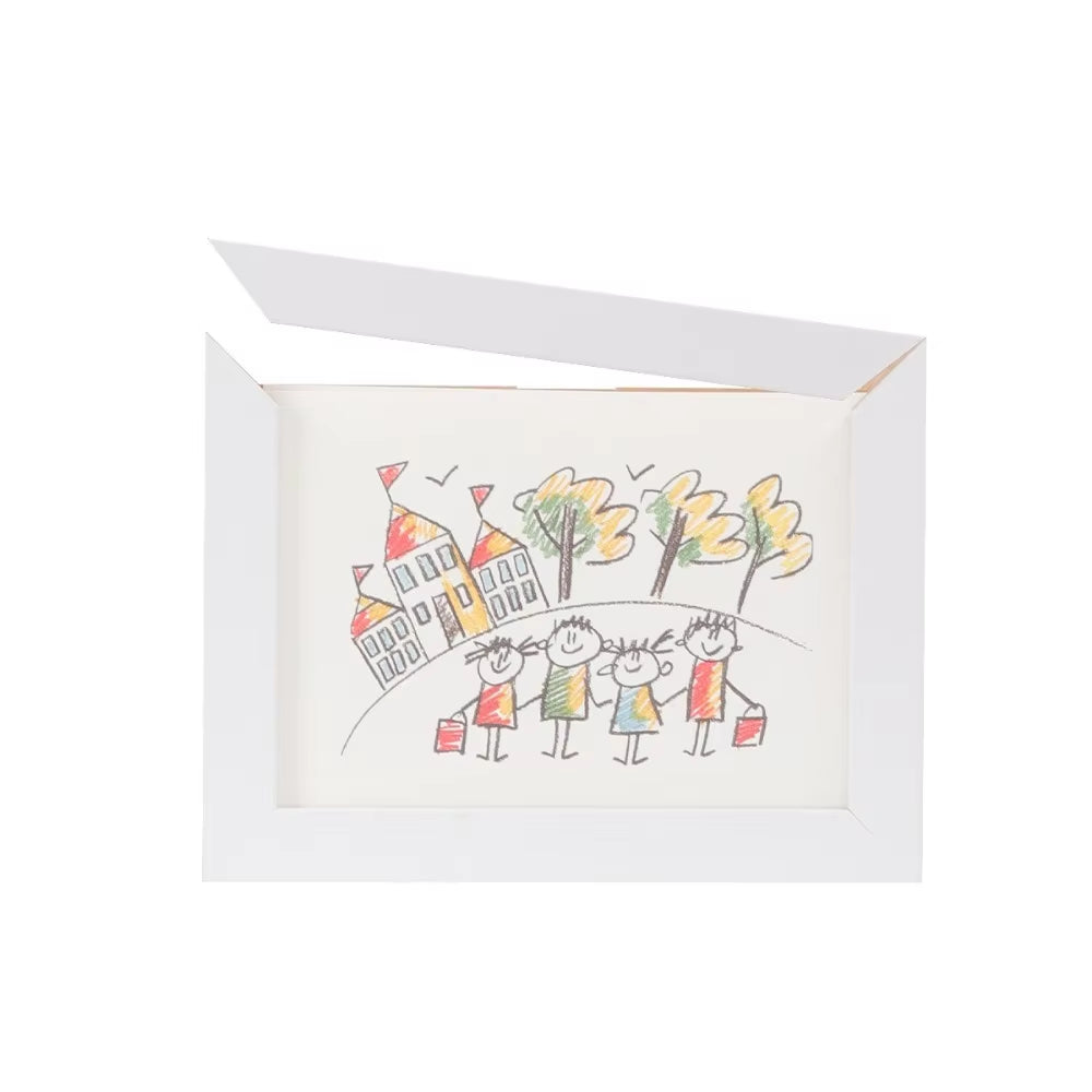 Story Maker Træramme til Børnetegninger – Fejr Hver Skabelse med Stil Billedrammer Tech Butik Hvid A3 Papir