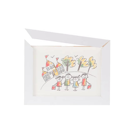 Story Maker Træramme til Børnetegninger – Fejr Hver Skabelse med Stil Billedrammer Tech Butik Hvid A3 Papir