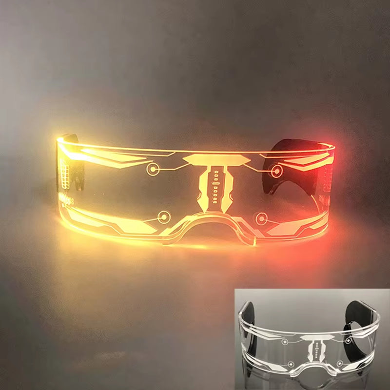 LED Cyberpunk Glow-briller med Dynamiske Lyseffekter LED Cyberpunk Glasses Tech Butik 03Akryl