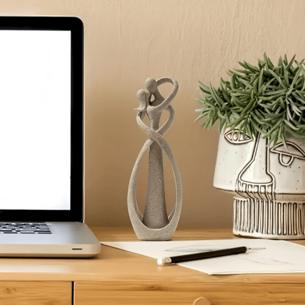 Tidløs Kærlighed Abstrakt Kunst Statue – Moderne Skulptur til Elegante Rum Home Decor Tech Butik