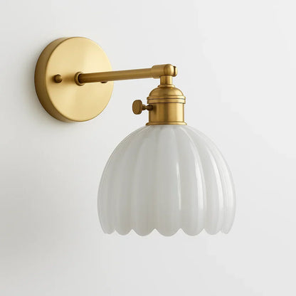 Retro Væglampe – Elegant Glas Tulipan Design til Stilfuld Belysning Wall lamps Tech Butik Hvid