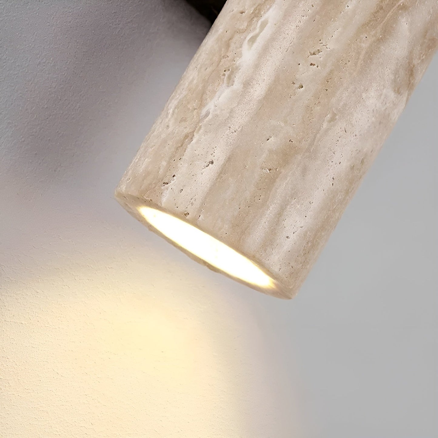 Minimalistisk Travertin Væglampe – Naturlig Struktur med Stemningsfuldt Skær Wall lamps Tech Butik