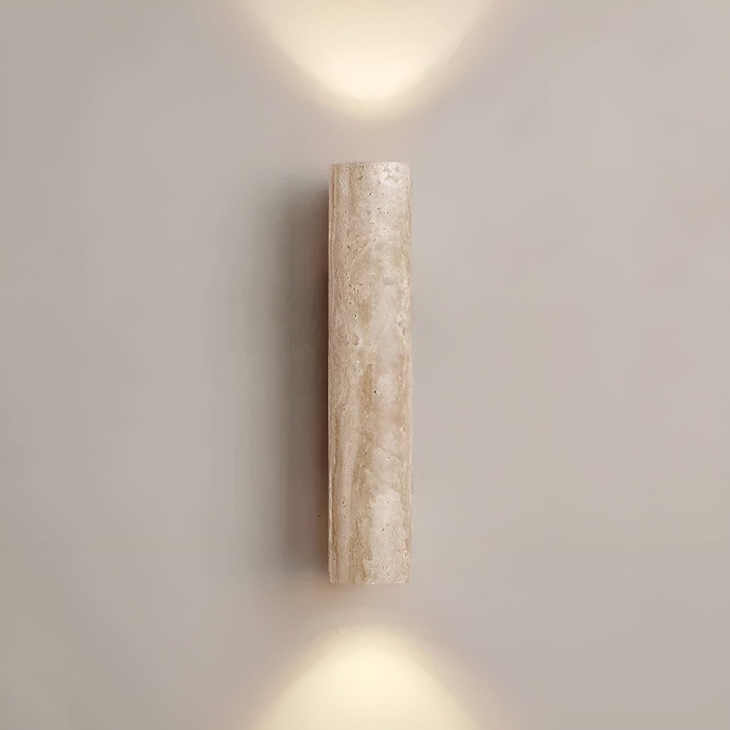 Minimalistisk Travertin Væglampe – Naturlig Struktur med Stemningsfuldt Skær Wall lamps Tech Butik