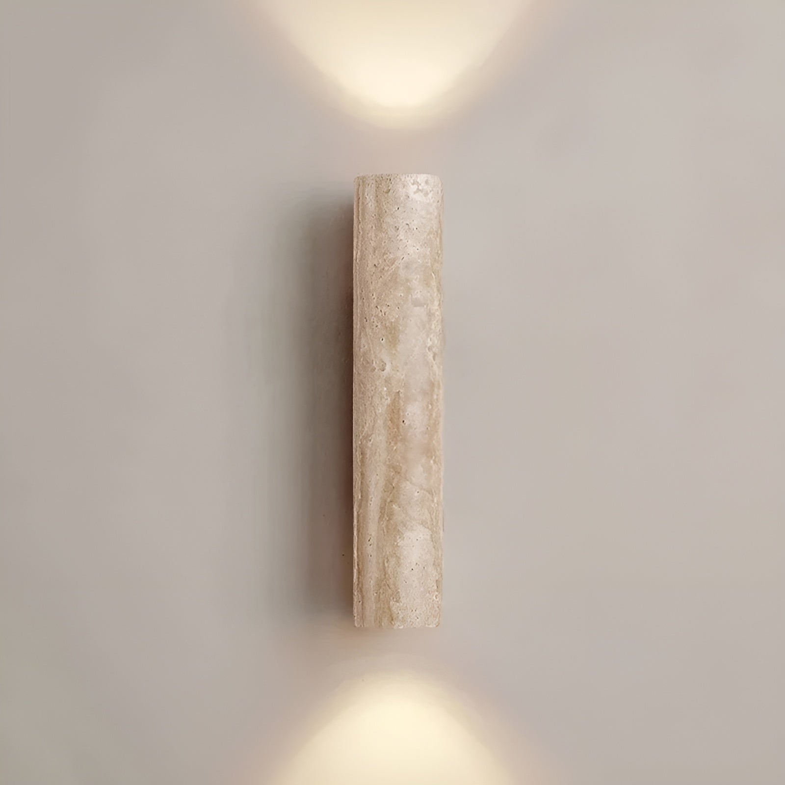 Minimalistisk Travertin Væglampe – Naturlig Struktur med Stemningsfuldt Skær Wall lamps Tech Butik
