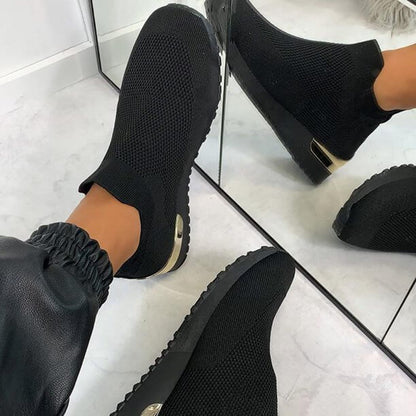 Casual Fleksible Slip-on Sneakers – Strækbar Pasform & åndbart Design Shoes Tech Butik