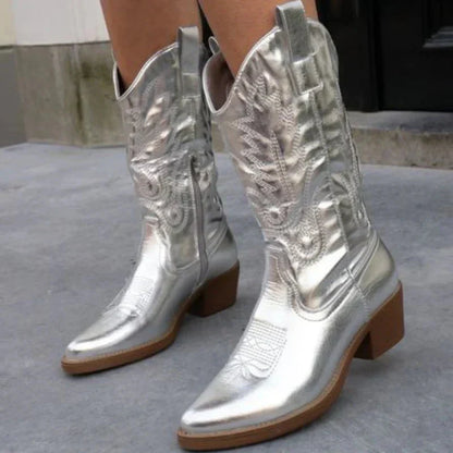 Cowboystøvler til Kvinder – Klassisk Westernstil med Moderne Komfort Women's Boots Tech Butik Sølv 36
