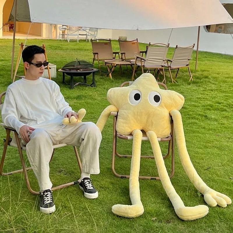 Kæmpe Blød Stjerne Pude – Blød og Krammevenlig Dekorationspude til Hyggelige Rum Pillow Tech Butik