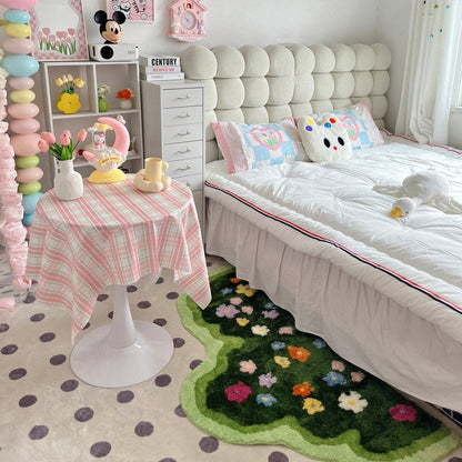 Blomstergrøn Plæne Accent Tæppe – Luksuriøs Haveinspireret Komfort under Fødderne Rugs Tech Butik