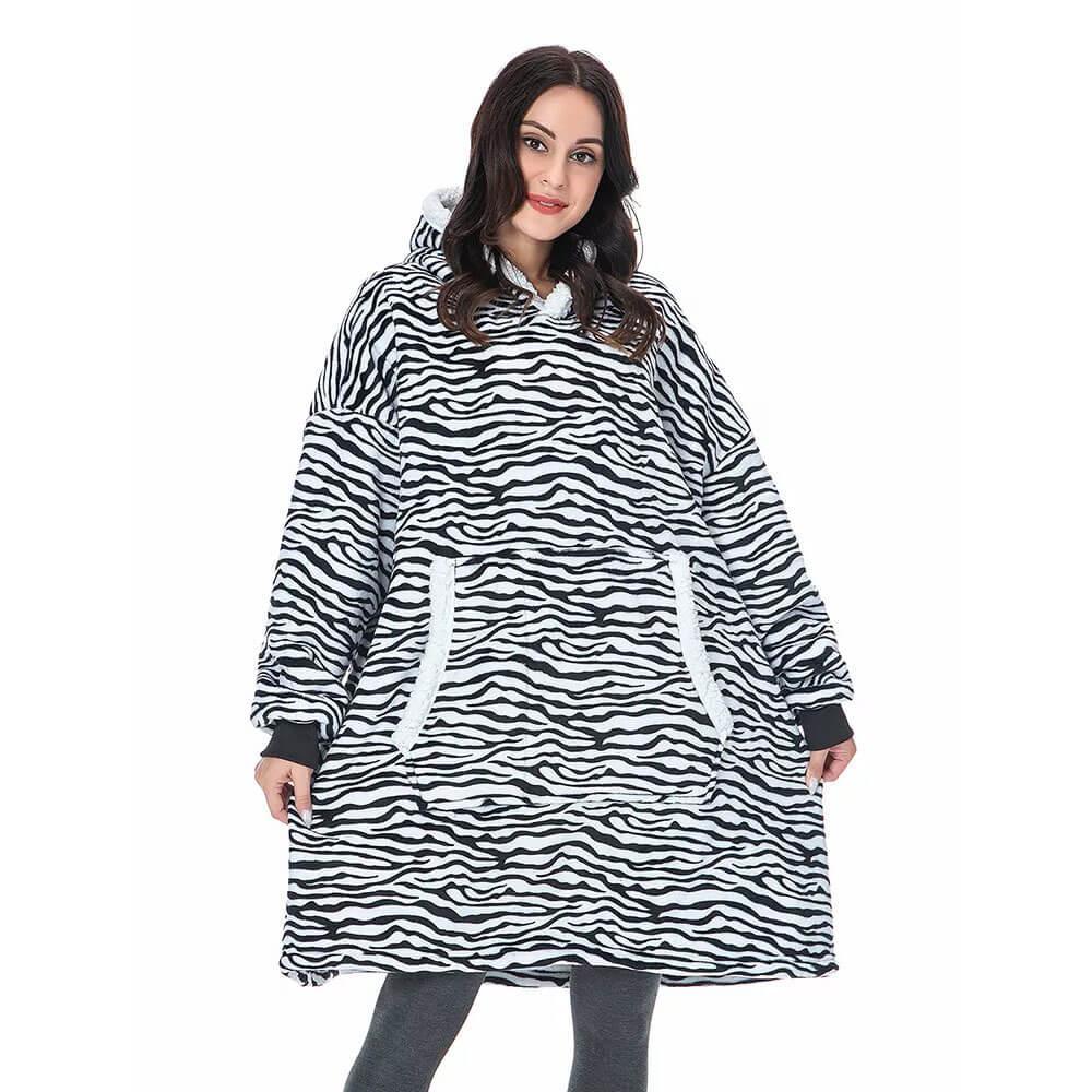 Premium Hættetæppe – Din Uundværlige Vintervarme Tech Butik Zebra print