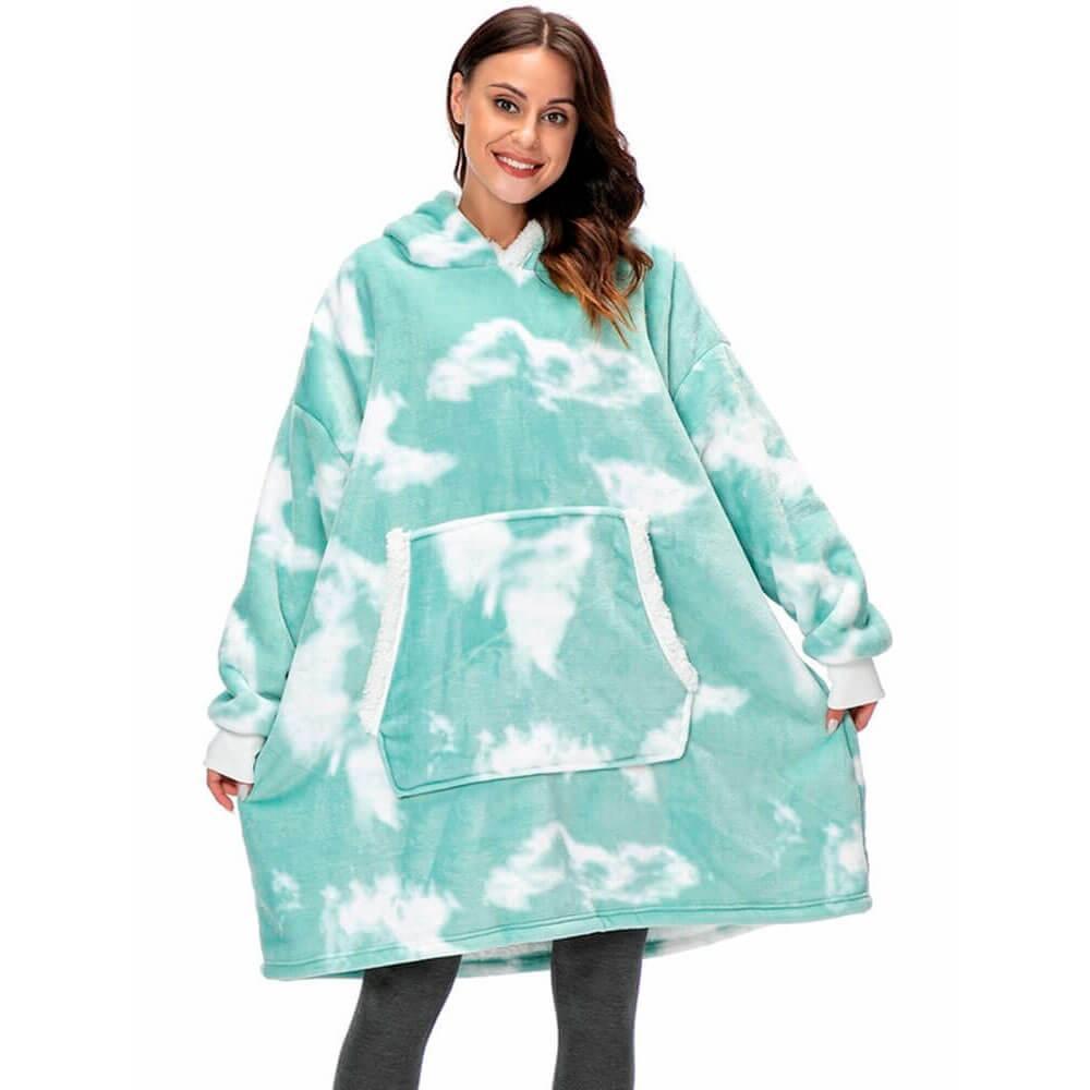 Premium Hættetæppe – Din Uundværlige Vintervarme Tech Butik Tie Dye Grøn