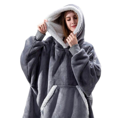 Premium Hættetæppe – Din Uundværlige Vintervarme Tech Butik Grå