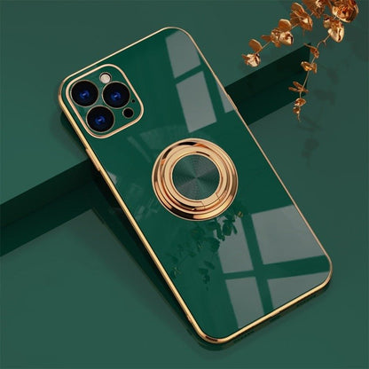 iPhone Cover med Metal Stå-Ring – Holdbar & Stilfuld Beskyttelse Mobiltelefontilbehør Tech Butik iPhone 12 Pro Mørkegrøn