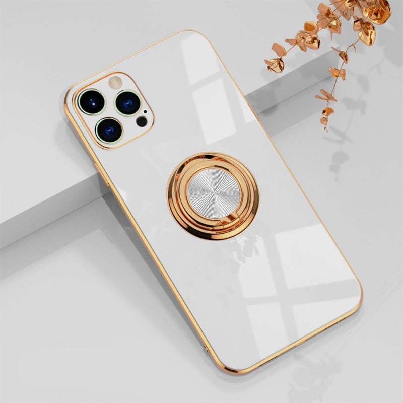 iPhone Cover med Metal Stå-Ring – Holdbar & Stilfuld Beskyttelse Mobiltelefontilbehør Tech Butik iPhone 12 Hvid er en farve, der ofte associeres med renhed og klarhed. Den symboliserer lys og uskyld og betragtes ofte i forskellige kulturer som et tegn på det nye og friske.
