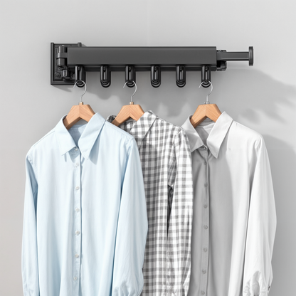 Utrækkeligt Tørrestativ til Tøj – Pladsbesparende Vægmonteret Tøjstativ Hangers Tech Butik