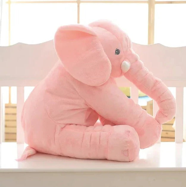 Elskværdig Baby Elefant Krammepude – Blød Krammeven til Børn Pillows Tech Butik Lyserød