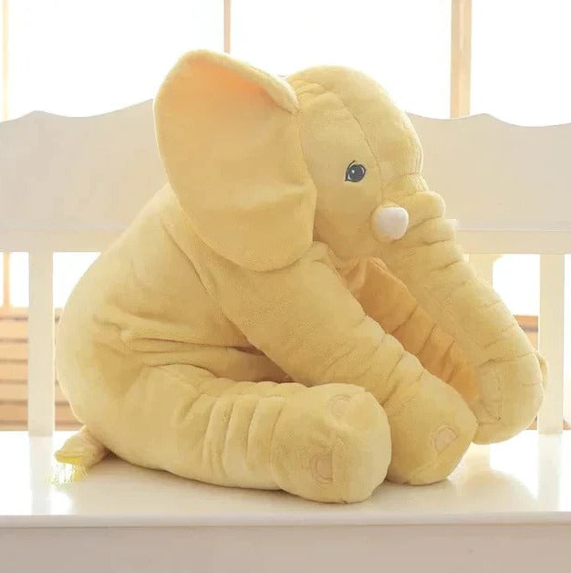 Elskværdig Baby Elefant Krammepude – Blød Krammeven til Børn Pillows Tech Butik Gul
