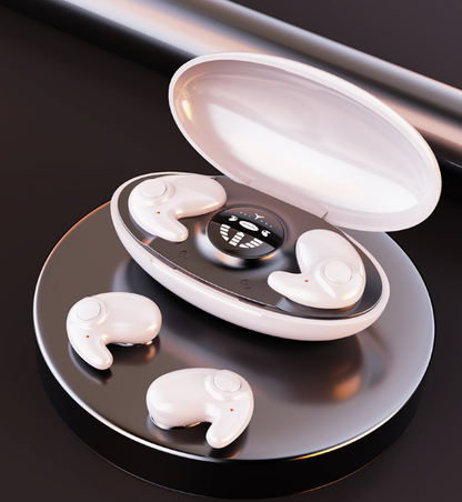 Ultralette Usynlige Bluetooth-Søvn Earbuds Hovedtelefoner Tech Butik Hvid