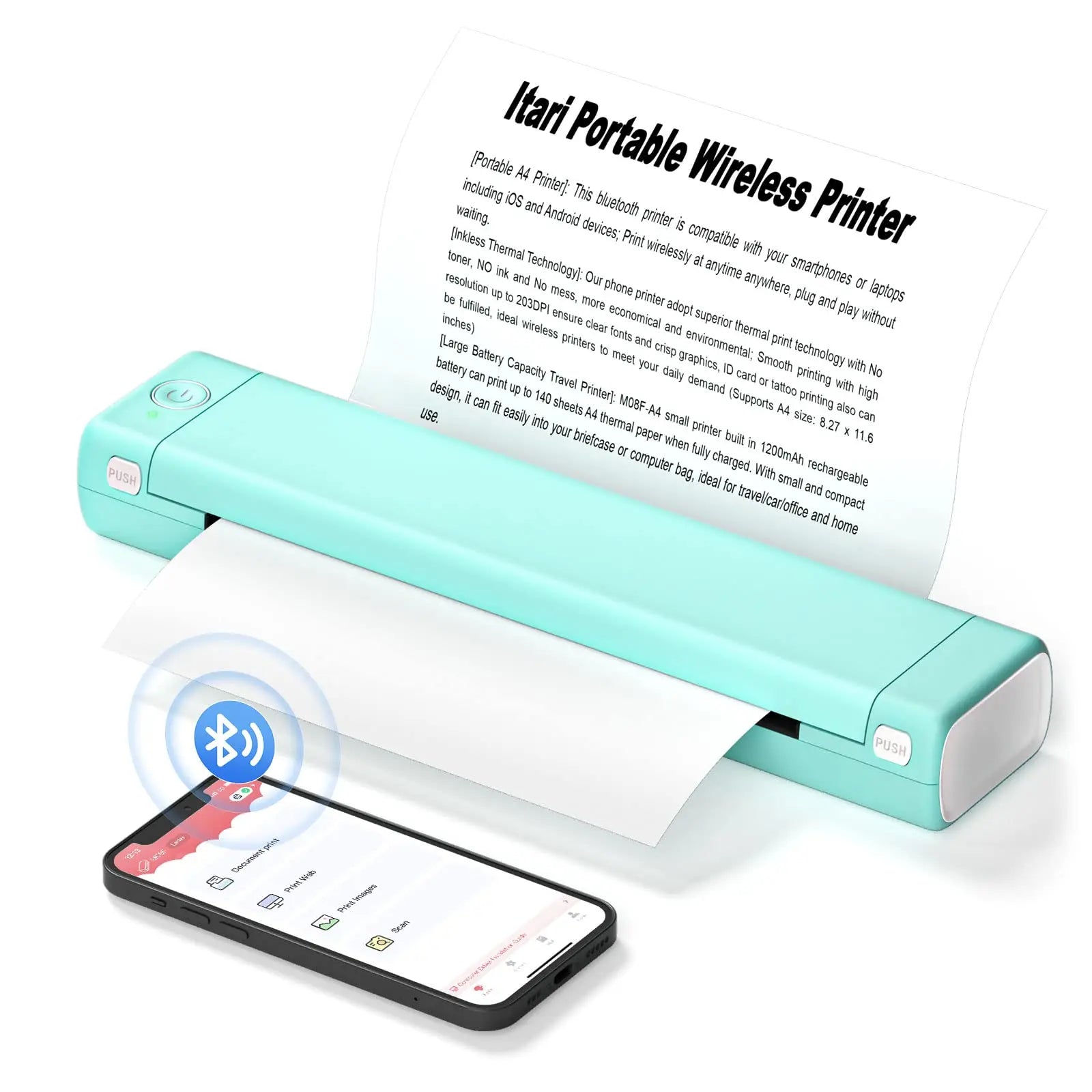 Bærbar Termisk Printer – Nem Udskrivning til Hjem, Kontor & Rejser Electronics & Gadgets Tech Butik