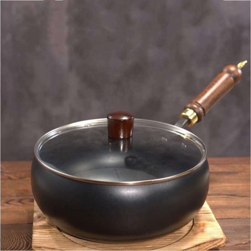 Støbejernsstegepande med Induktionskompatibilitet Kitchen & Dining Tech Butik Med glaslåg 24cm