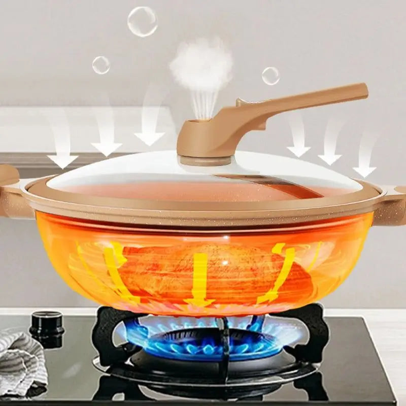 Mikrotryks Non-Stick Madlavnings Gryde – Lav hurtigere, sundere og mere velsmagende måltider Kitchen & Dining Tech Butik