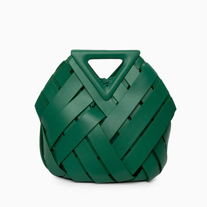 Chic Flettet Håndtaske – Tidløs Struktur, Ubesværet Elegance Handbag Tech Butik Grøn