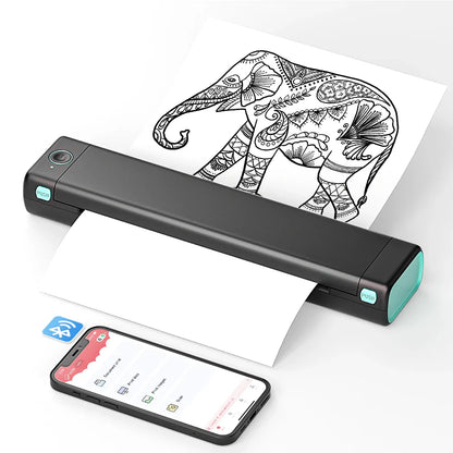 Bærbar Termisk Printer – Nem Udskrivning til Hjem, Kontor & Rejser Electronics & Gadgets Tech Butik Sort Grøn