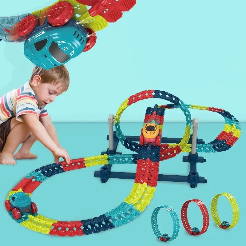 Gør-det-selv samlebanebillegetøj – Interaktiv sjov for børn Construction Set Toys Tech Butik