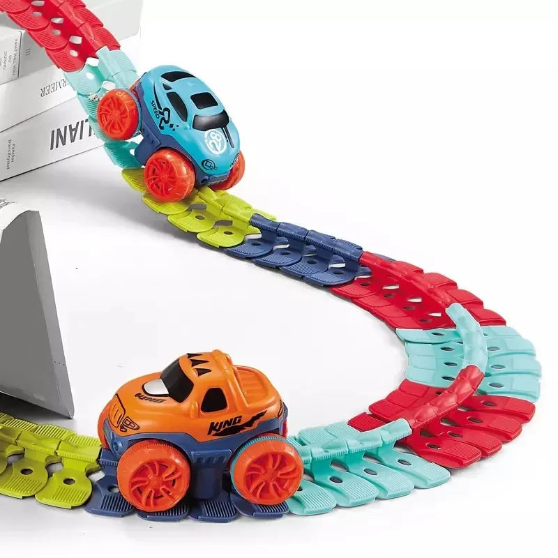 Gør-det-selv samlebanebillegetøj – Interaktiv sjov for børn Construction Set Toys Tech Butik
