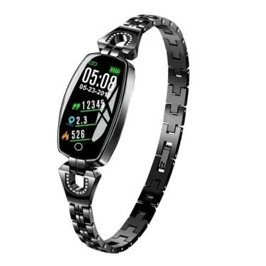 Elegant fitness-smartwatch til kvinder – Smart tracking med elegant stil Smart Watch Tech Butik Sort Smartur