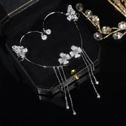Sommerfugle Øreringe med Zirkon – Elegant Glans, Hypoallergen og Komfortabel Hele Dagen Earrings Tech Butik Sølv