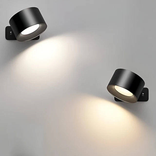 360° Væglampe Trådløs & Genopladelig Belysning Overalt Belysning Tech Butik Sort
