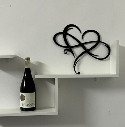 Håndsmedet Vægskulptur med Evighedshjerte – Evig Kærlighed, Tidløs Kunst til Dit Hjem Home Decoration Tech Butik