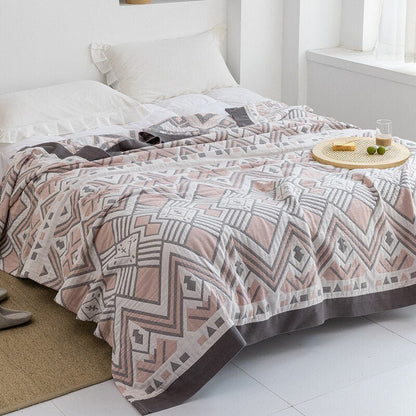 Premium Bomuldstæppe – Elegant Komfort til Enhver Bolig Tæpper Tech Butik Aztec Rose 150x200cm