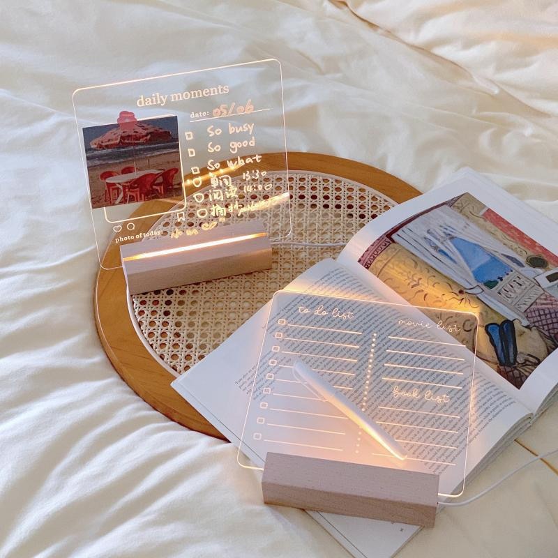 Akryl Besked- & Notetavle – Elegant Design til Nem Beskedhåndtering Desk Accessories Tech Butik