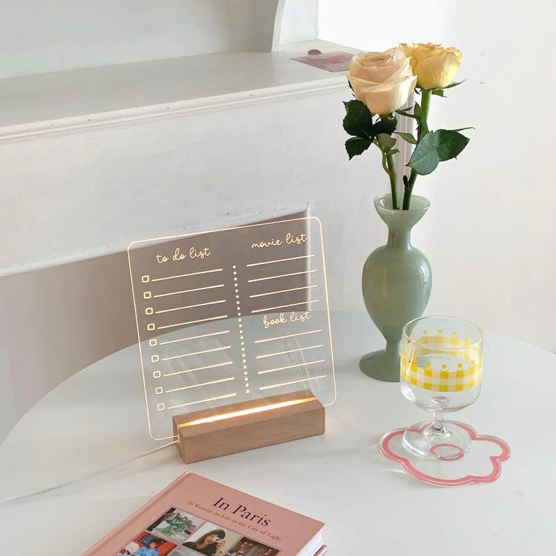 Akryl Besked- & Notetavle – Elegant Design til Nem Beskedhåndtering Desk Accessories Tech Butik