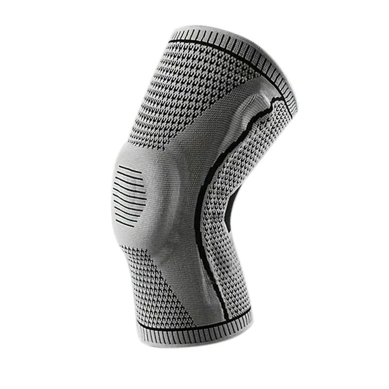 Stabiliserende knæbind – Støttende beskyttelse til skadesgenoptræning og aktiv bevægelse Knee Brace Tech Butik Lysegrå M