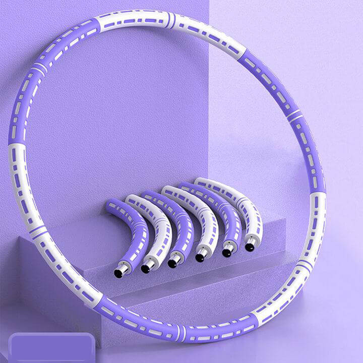 Hulahopring med Metalkerner – Sjov, Fitness & Helkropstræning Hula Hoop Tech Butik Lilla-hvid