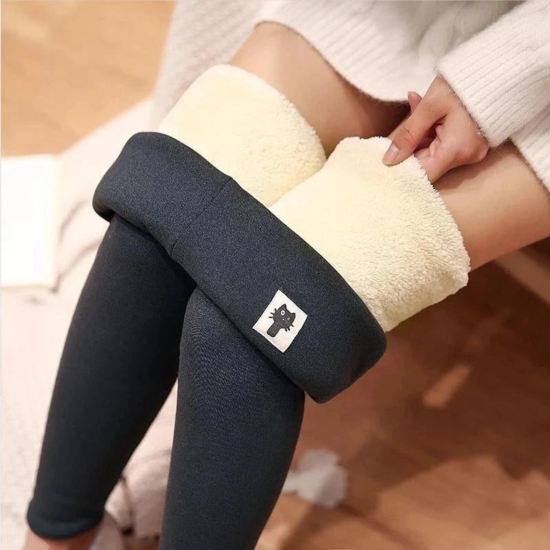 Fleece Leggings – Fløjlsblød, Varm og Komfortabel Hele Vinteren Leggings Tech Butik Grå S