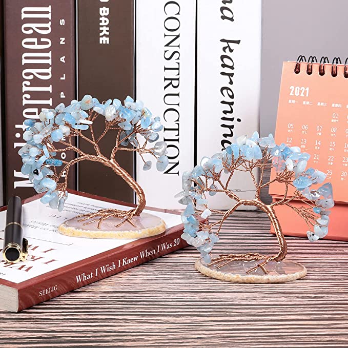 Aquamarine Sten Træ – Ro og Elegance i Krystalform Home & Decor Tech Butik