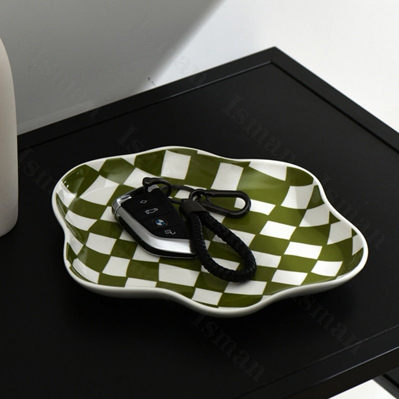 Nordisk Keramisk Opbevaringsbakke – Moderne Slankt Design til Skakelskere Storage & Organization Tech Butik