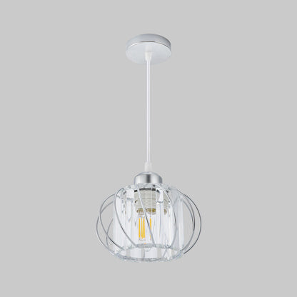 Stilfuld Globulær Glas Pendellampe - Minimal Elegance til Moderne Hjem Ceiling Light Tech Butik Sølv Pendel lys D16*H16cm