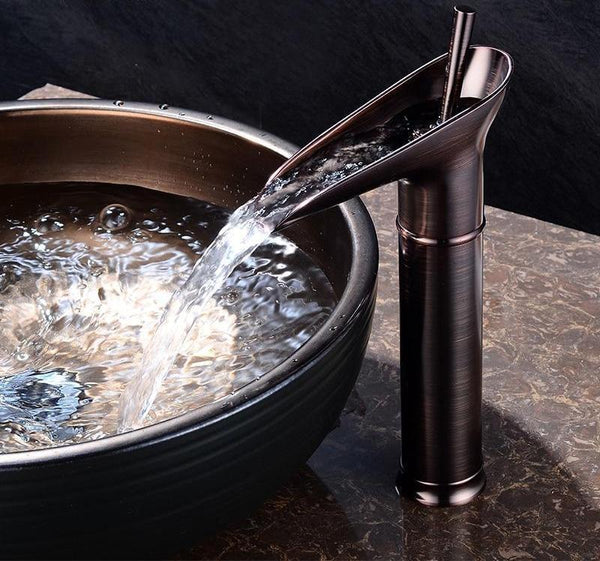 Vandfald Antik Vandhane – Elegant Messing Håndvaskblander Tech Butik