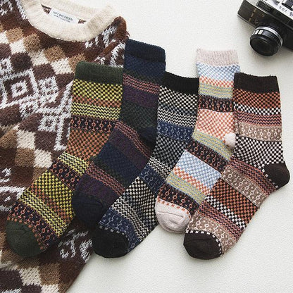 Skandinaviske Uldblandede Vinterstrømper Winter Socks Tech Butik Tore (5 Par) 35-38