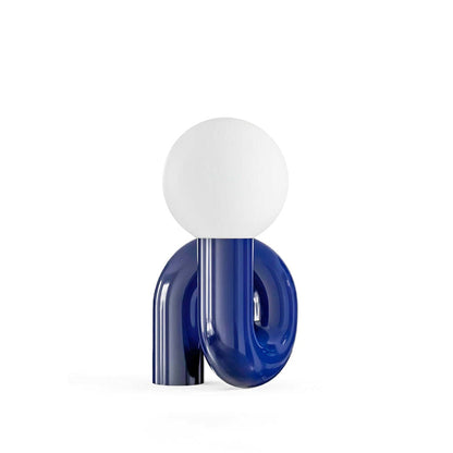 Elegant Spiral Glasbordlampe – Moderne Elegance med Skulpturelt Lys Table lamp Tech Butik Blå Dia 26 cm x H 40 cm / ∅ 10.2″ x H 15.8″ US stik