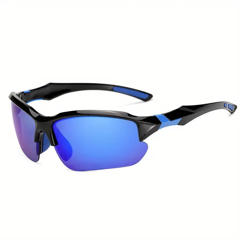Polariserede Sports-Solbriller – Letvægt, UV-Beskyttelse og Komfort til Aktiv Brug *Gepolariseerde Sportzonnebril - AdventureVision €20 Tech Butik Sort-blå