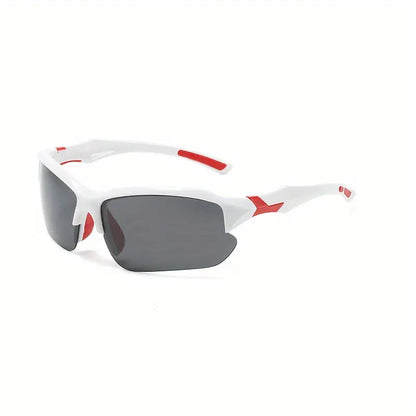 Polariserede Sports-Solbriller – Letvægt, UV-Beskyttelse og Komfort til Aktiv Brug *Gepolariseerde Sportzonnebril - AdventureVision €20 Tech Butik Hvid-rød