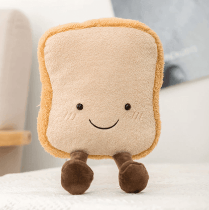 Croissant Toast Brød Plysdyr – Blød, Charmerende og Krammevenlig Tech Butik Brød (16X9cm)