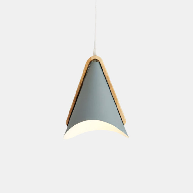Moderne LED-trådophængt træpendellampe til hjemmet Hængelamper Tech Butik Grå Koldt Lys