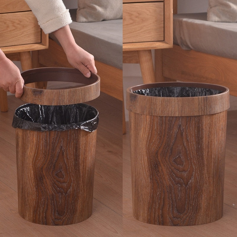 Nordisk Stil Minimalistisk Træ Affaldsbeholder – Moderne Hjem & Kontor Trash Bins & Waste Solutions Tech Butik