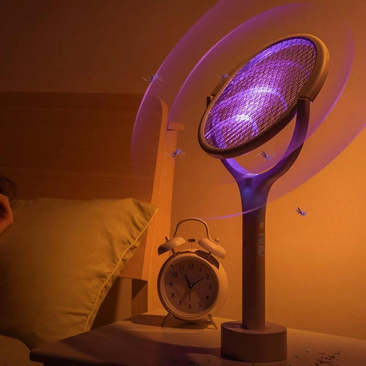 Flexible Fly Racket Genopladelig Elektrisk Fluesmækker med 90° Drejelig Hoved Insektfælder og -afskrækningsmidler Tech Butik